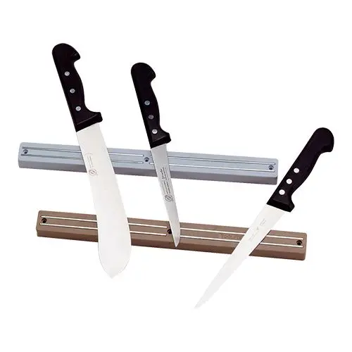 Porte-couteau magnétique - plastique - 2 barres magnétiques - Argent - 35 cm Top Vente