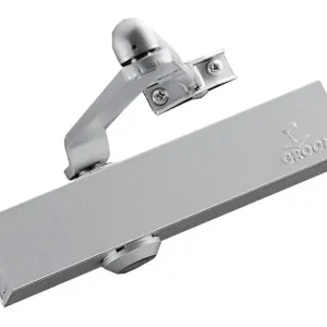 FERME-PORTE COMPLET REGLABLE STANDARD GR150-2/4 ARGENT – 150111 – GROOM Offre Limitée